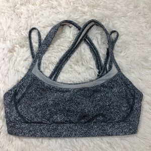 Lululemon Get Down Sports Bra Black White Size 8